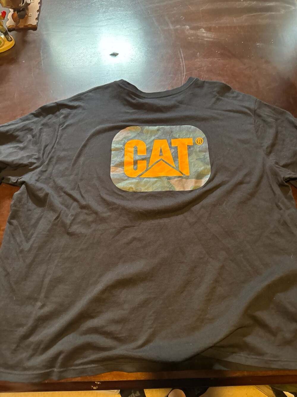 Caterpillar CAT Men's Heavyweight Black Back Graphic Logo Tee 2XL
